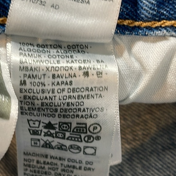 Levi’s 501 High Rise Med Wash Denim Distressed Shorts With Pockets Size 33 NEW - Picture 9 of 11